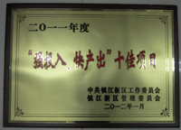 镇江新区2011年度“强投入、快产出”十佳项目