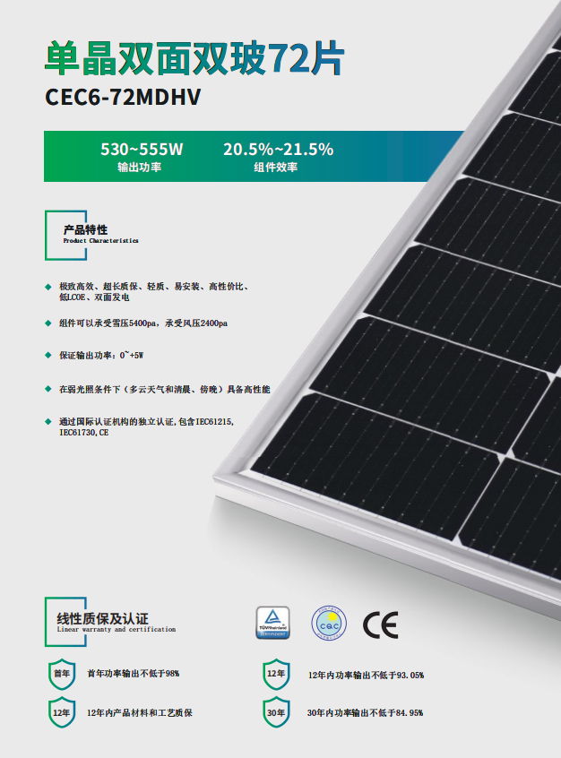 CEC6-72MDHV 530-555W